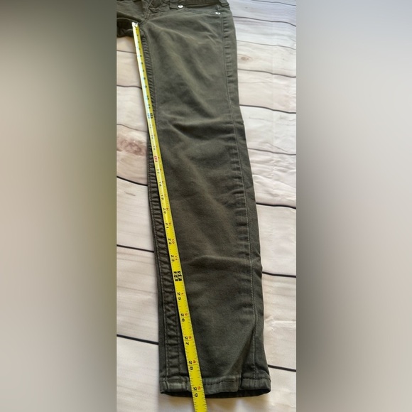 True Religion Women’s 27x29 Misty Green Flap Pocket Stretch Skinny Jeans Vintage - Picture 8 of 12